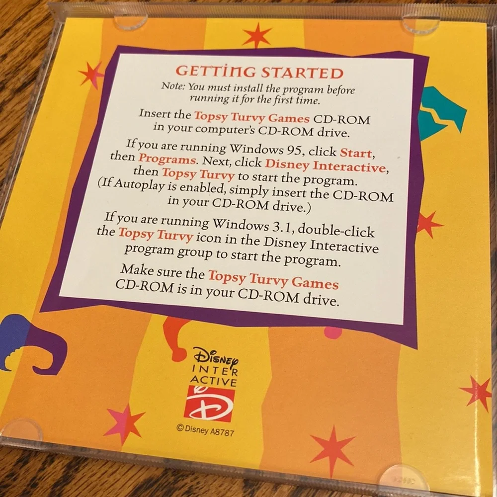 Vintage 90s Disney Hunchback of Norte Dame Topsy Turvy Games PC Gaming CD-ROM